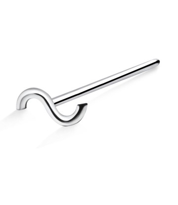 S Silver Straight Nose Stud NSKA-381